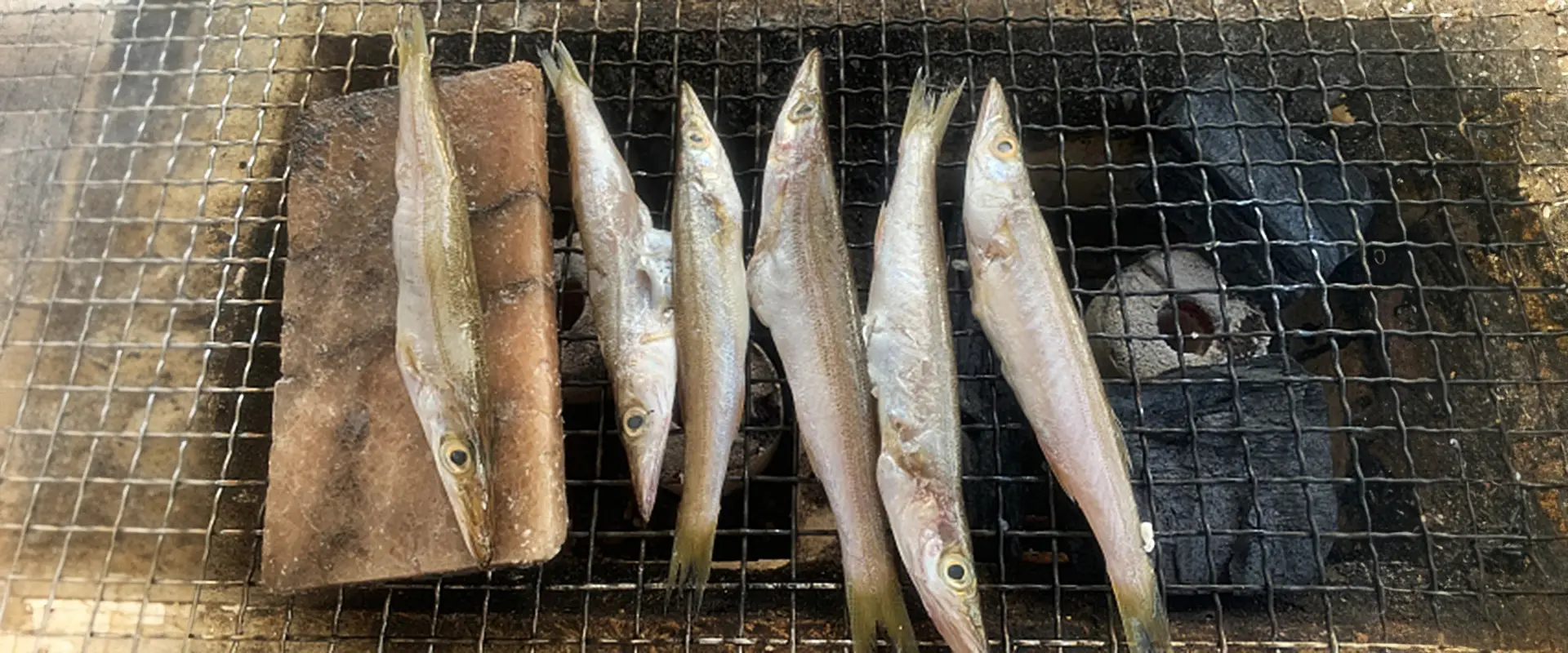 カマスの塩焼きグリル